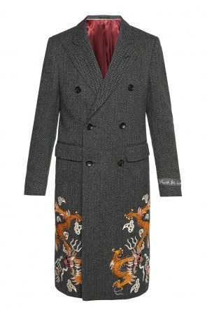 Embroidered herringbone coat, zdjęcie 1 Embroidered herringbone coat od Gucci